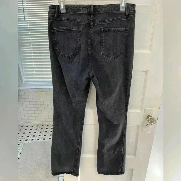 Nine West Delancey micro boot straight leg black denim size 12 - Picture 6 of 7